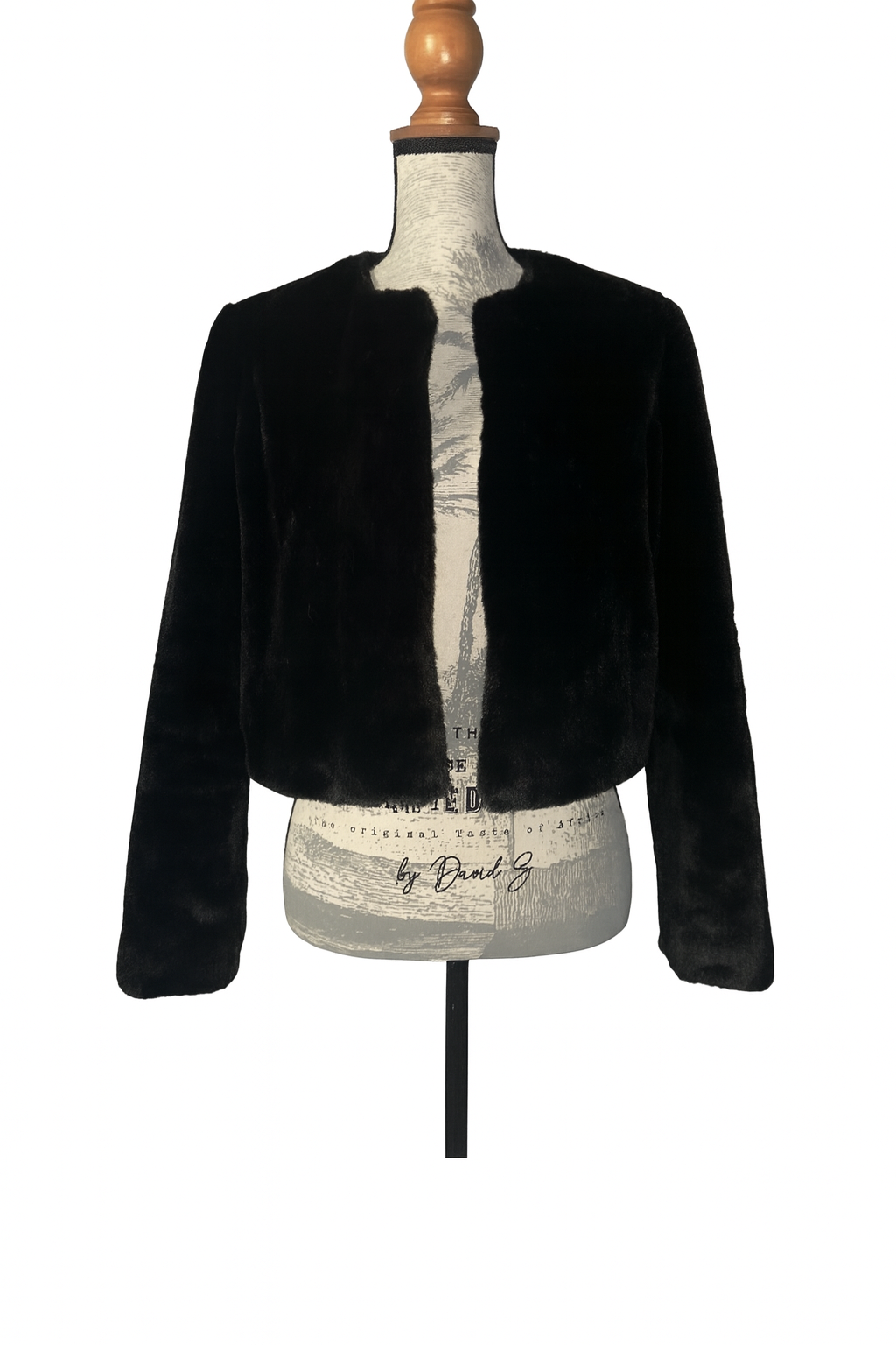 Veste courte en fausse fourrure