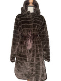 Manteau en fausse fourrure double face