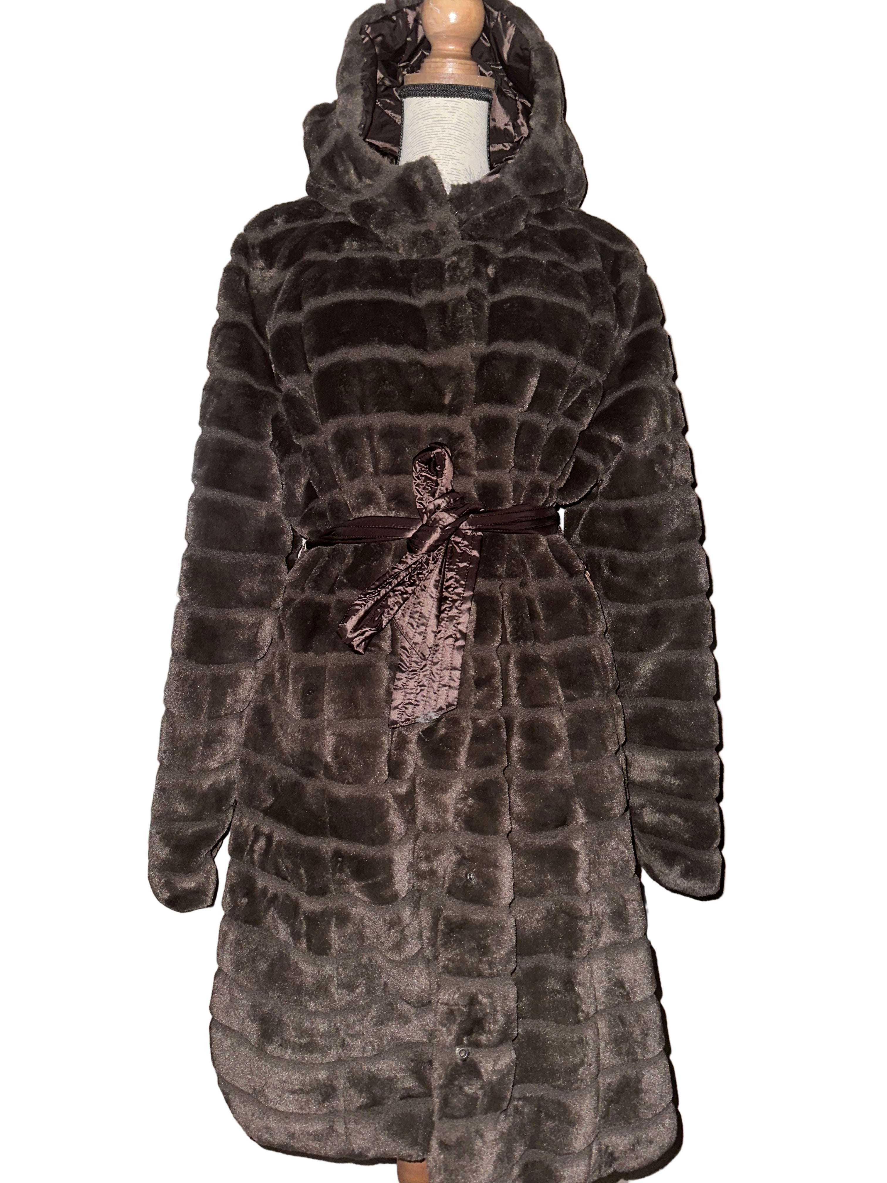 Manteau en fausse fourrure double face